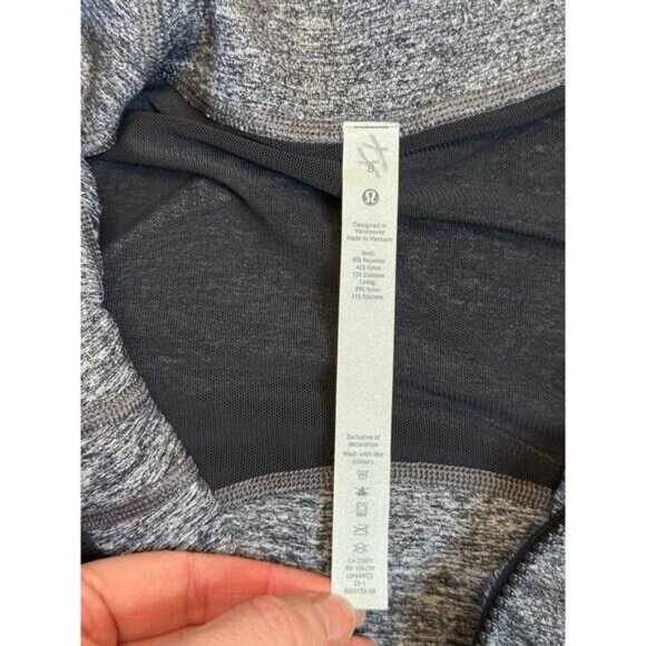 Lululemon Define Jacket HEATHERED BLACK Size 8 - Picture 6 of 7